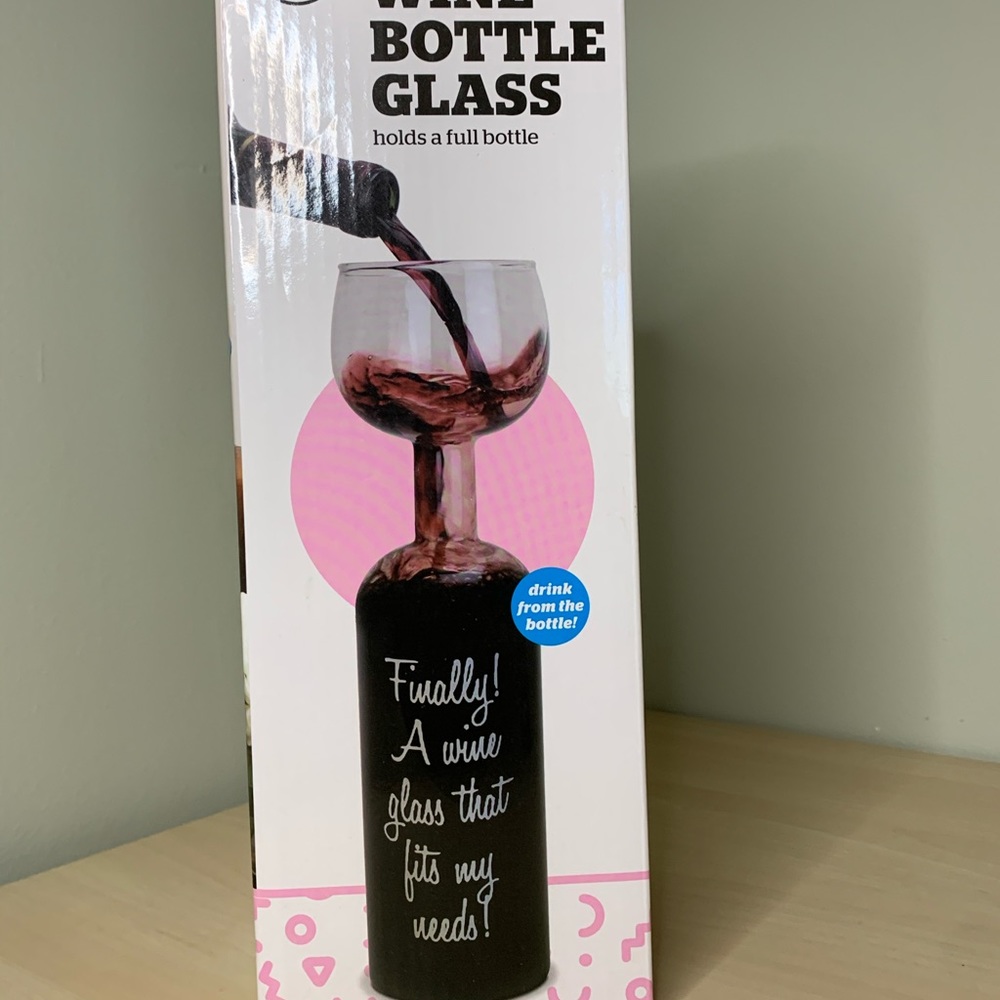 Wine Bottle Glass - NWOT